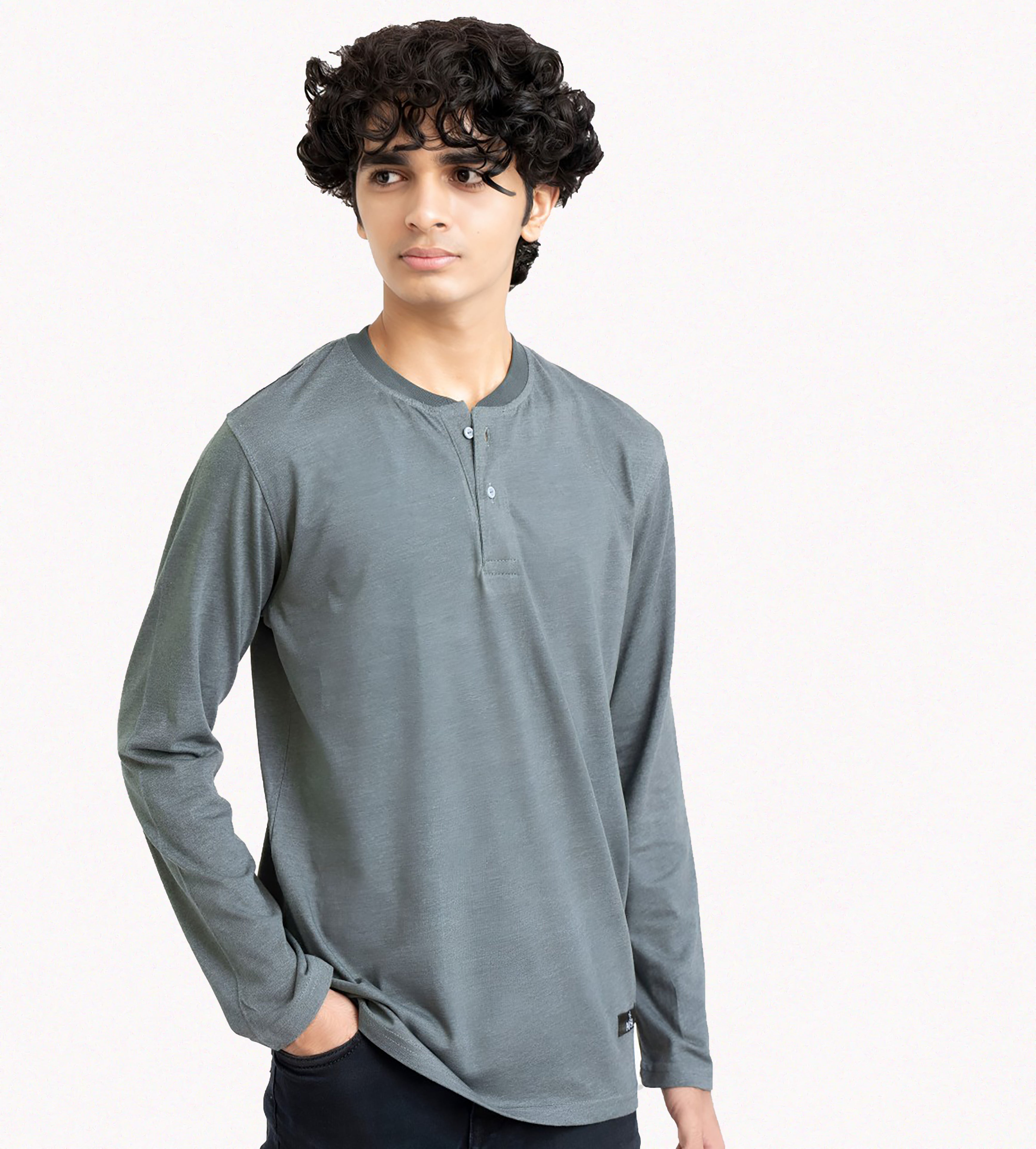 Green Henley Tees
