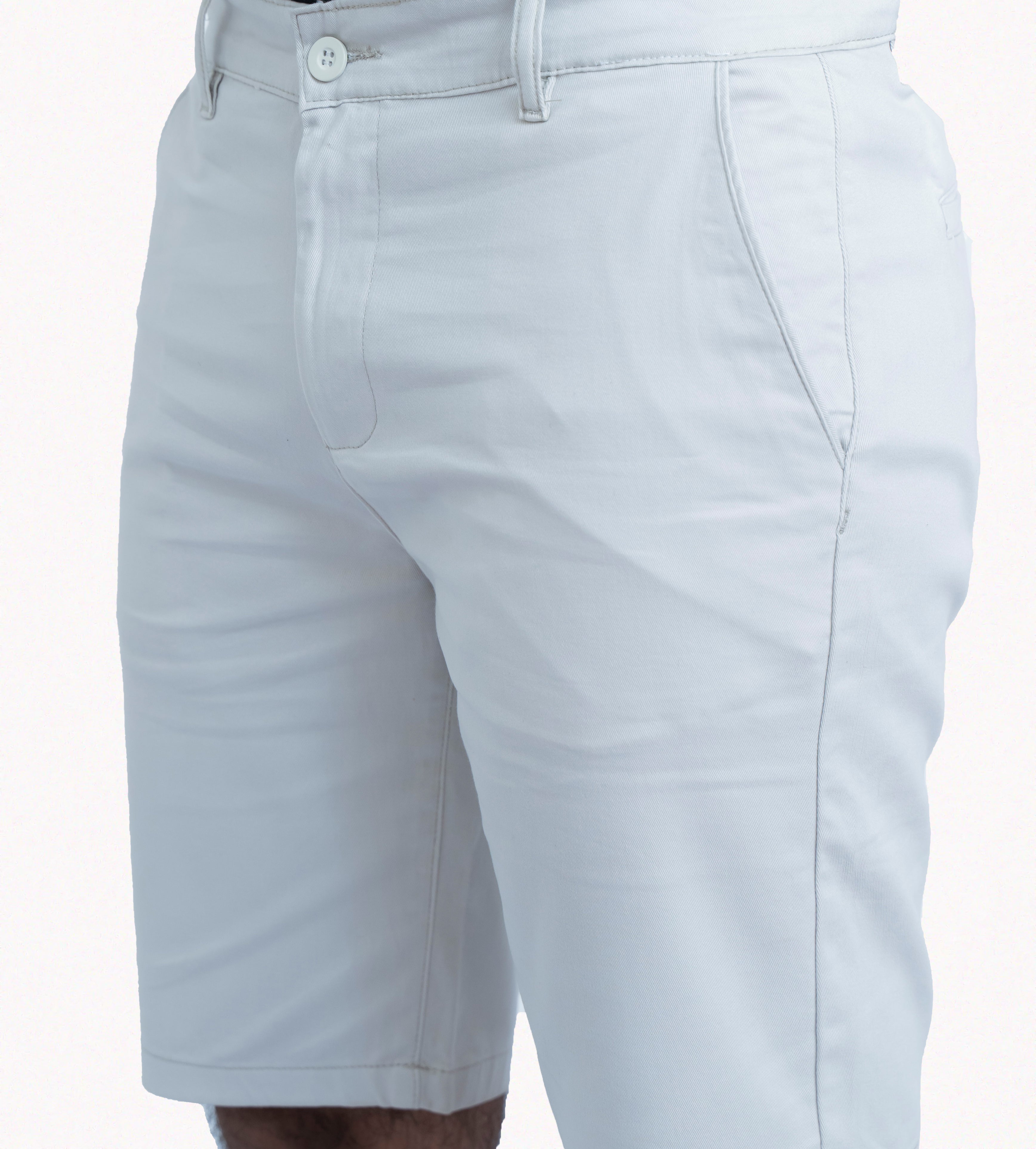 White Cotton Shorts